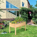 Giantex Raised Garden Bed Kit Elevated Planter Box for Vegetables Fruits Herb Grow, Heavy Duty Natural Cedar Wood Frame Gardening Planting Bed for Deck Patio Yard, 49.5"X23.5"X30.0" by GreenHaven Gardens