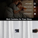 RAIN CITY White Blackout Curtains 102 Inches Long Modern Classic Back Tab Pleated Look Window Drapes for Bedroom Living Room 2 Panels 50x102 by CozyNest Decor