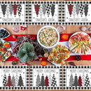 Christmas Placemats Set of 6 Christmas Tree Plastic Table Mats Xmas Trees Black and White Buffalo Plaid Place Mats Winter Holiday Table Decoration for Indoor Outdoor Party Kitchen Dining by CozyNest Decor