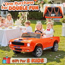 24V 2 Seater Ride on Toys, Licensed Shelby Cobra Kids Power Car Wheeler Ride On Toy w/ 2WD/4WD Switchable, Remote Control, 19" Spacious Seat, 4 Spring Suspension, Music, Bluetooth by TinyTreasures Baby Boutique