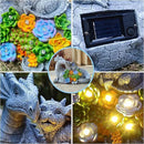 Solar Dragon Statue with LED Lights, Dargon Lover Gifts with Succulent and 6 LED Lights for Outdoor,Solar Dragon Decor for Yard, Garden and Patio, Unique Garden Statue for Mom Grandma by CozyNest Decor