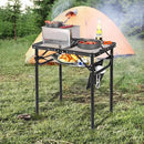 RedSwing Folding Grill Table, Lightweight Height Adjustable Aluminum Table with Mesh Desktop and Mesh Bag for Outdoor Camping Picnic BBQ, Small 2 Feet, Black by GreenHaven Gardens