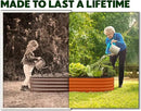 Galvanized Raised Garden Beds Outdoor // 4×2×1 ft (2-Pack) Planter Raised Beds for Gardening, Vegetables, Flowers (Orange) // Large Metal Garden Box by GreenHaven Gardens