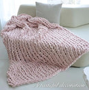 Maetoow Chenille Chunky Knit Blanket Throw （60×80 Inch）, Handmade Warm & Cozy Blanket Couch, Bed, Home Decor, Soft Breathable Fleece Banket, Christmas Thick and Giant Yarn Throws, Light Pink by CozyNest Decor
