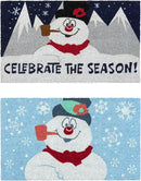 Gertmenian Paramount Frosty Coir Doormat - 2x3 Welcome Mat (2-Pack), Ideal for High Traffic Areas in Front Door, Garage, Entryway - Blue/Celebrate, 80026 by CozyNest Decor