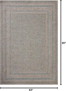 Loloi Amber Lewis Topanga Collection TOP-05 Natural/Teal 5'-3" x 7'-6" Indoor/Outdoor Area Rug by CozyNest Decor