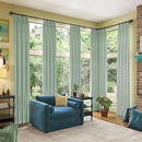 RAIN CITY Light Green Linen Blackout Curtains 108 Inch Long for Living Room,2 Panels Pinch Pleated Drape with Hooks Back Tab Boho Decor, Textured Full Black Out Curtains for Bedroom 50 x 108 by CozyNest Decor