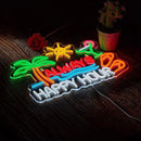 Always Happy Hour Beer Bar Neon Sign for Wall Décor Dimmable USB LED Neon Light for Home Tiki Bar Decor Man Cave Parties Gift by CozyNest Decor
