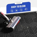 Mibao Front Door Mat Outside Entrance, Durable Outdoor Indoor Mat, Low Profile Heavy Duty Doormat, Non-Slip, Traps Dirt and Moisture, Easy Clean Patio Porch Entryway Mat, 29.5" x 17", Black by CozyNest Decor