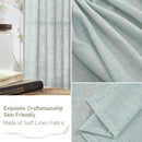 LAMIT Linen Blended Curtains 72 inch for Bedroom, Linen Textured Light Filtering Drapes Bronze Grommet Boho Neutral Panels for Farmhouse/Living Room, 2 Panels, 52 x 72 Inch, Greyish Blue by CozyNest Decor