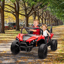 24V 2 Seater Ride On Car Truck, Power Wheels Kids UTV w/Parent Remote Control, 3.1 MPH Max Speed, Music Player, LED Lights & Storage, Electric Vehicle Ride On Toy for Kids Toddler Ages 3-8, Red by TinyTreasures Baby Boutique