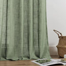 Joydeco Linen Curtains 96 Inch Length 2 Panel Sets,Light Filtering Curtains for Bedroom 52 Inch Wide Living Room Drapes with Back Tabs & Rod Pockets (W52 x L96 Inch, Loden) by CozyNest Decor