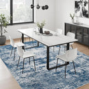 6x9 Area Rug Living Room Rug: Washable Modern Abstract Soft Thin Rug Indoor Floor No Slip Stain Resistant Carpet for Bedroom Dining Room Farmhouse Nursery Home Office - Blue by TinyTreasures Baby Boutique