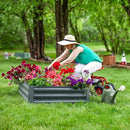 Sunnydaze Galvanized Raised Garden Bed - Metal Raised Bed for Gardening - Outdoor Planter Box for Flowers, Plants, and Vegetables - Gray - 48" W x 36" D x 12" H Rectangle by GreenHaven Gardens