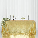 SquarePie Sequin Tablecloth 50 x 72 Inch Gold Sparkly Table Cloth for Wedding Party by CozyNest Decor