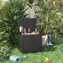 31 Gallon Resin Deck Box, Lockable Patio Outdoor Storage Box for Furniture, Garden Tools and Tools Storage, Waterproof Outside Storage Boxes - Black by GreenHaven Gardens