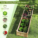 HAPPYGRILL Raised Garden Bed, Wooden Elevated Garden Box w/8 Drain Holes, Detachable Bottom Panels, Liner for Flowers Vegetables Herbs Fruits, Outdoor Planter Box for Backyard Lawn, 89" x 23.5" x 16" by GreenHaven Gardens