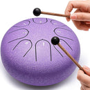 Steel Tongue Drum Percussion, 6 Inch 8 Notes Musical Instruments, Music Gifts for Family Friends (Lavender) by TinyTreasures Baby Boutique