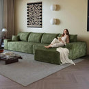 136" Sectional Couches for Living Room Modern Modular Sofa with L-Shape Couchs Upholstered Boneless Couch Deep Seat Sectional Couch with Chaise (Green, Right Facing Chaise+3Seaters) by CozyNest Decor