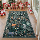 OJIA Jungle Print 5x7 Area Rugs for Living Room, Green Soft Washable Rugs for Bedroom Ultra-Thin Non-Slip Modern Rug, Stain Resistant Nursery Rug Carpet for Kids Playroom Nursery Dining Room by TinyTreasures Baby Boutique