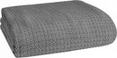 Elvana Home 100% Cotton Bed Blanket, Breathable Bed Blanket Twin Size, Cotton Thermal Blankets Twin, Perfect for Layering Any Bed for All Season, Charcoal Grey by CozyNest Decor