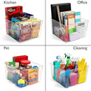 ClearSpace Clear Plastic Storage Bins – XL 8 Pack Perfect Kitchen or Pantry Organization Fridge Organizer and Storage Bins, Cabinet Organizers by CozyNest Decor