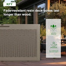 DRATO 260 Gallon Deck Box, Outdoor Large Waterproof Resin Storage Box with Lockable Lid for Patio Cushions, Gardening Tools, Sports Equipment, Light Brown by CozyNest Decor
