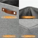 DULLEMELO Large Storage Baskets for Blankets Living Room 51L Canvas Storage Baskets for Organizing 3 Pack Collapsible Baskets Bins for Organizing Home Office with Handles (Grey) by TinyTreasures Baby Boutique