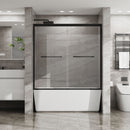 Goodyo - Double Sliding Bathtub Shower Door With Sgcc Clear Tempered Glass by HouseOfZazla