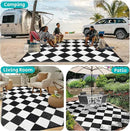 HEBE Outdoor Rug Waterproof 9x12, Reversible Plastic Straw Rug RV Camping Rug, Indoor Outdoor Patio Mat Clearance, Outside Carpet for Porch,Deck,Camper,Balcony,Backyard,Picnic by GreenHaven Gardens