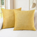 CaliTime Throw Pillow Covers Decorative 26 X 26 Inches Pack of 2 Cozy Chenille Cushion Cases for Couch Sofa Bed Living Room Home Gold by CozyNest Decor