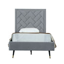 Crosby - Bed With Upholstered Headboard And Slats by HouseOfZazla