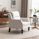Kidol & Shellder Beige Oversized Accent Chair for Living Room Set of 2 Modern Reading Chair with Back Wide Upholstered Comfy Single Sofa Chair for Bedroom Lounge Side Corner Boucle Fabric Armchair by CozyNest Decor