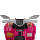 6V Kids Electric ATV, Toddler Ride on Car with Trailer, Music, Bluetooth and Power Display for Boys and Girls, Rosy