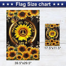 FLAGWIX 30x40 House Flag, Sunflower, Hippie Peace Flag - Double Sided, Heavy Duty Canvas, Fade Resistant - House Flags, Decorations For Home, Outside, Indoor, Outdoor Decor Flag with Grommets by GreenHaven Gardens