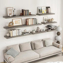 RICHFOCUS 24Inch Floating Shelves for Wall 2 Pack Shelves for Bedroom|Kitchen|Bathroom Wall Mounted Rustic Wood Floating Shelf with Invisible Brackets for Books|Storage|Decor, Grey by CozyNest Decor