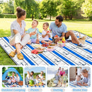 Poedist Extra Large Picnic Blanket Waterproof,80"x 80"Foldable Machine Washable Beach Blanket,Outdoor Blanket for 6-8 Adults,Suitable for Indoor Crawling,Park Beach,Camping,Hiking,Family Travel(Blue) by TinyTreasures Baby Boutique