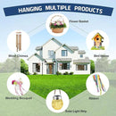 Ottsuls Bird Feeder Pole, 2 Pack 92 INCH Double Shepherds Hooks for Outdoor, Garden Pole with 5 Base Prongs Heavy Duty Planter Hooks for Hanging Plant Baskets, Lantern, Hummingbird Feeder by GreenHaven Gardens