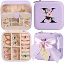 AYGXU Travel Jewelry Box for Women and Girls - Small Case With Initial A-Z - Teacher Gifts by TinyTreasures Baby Boutique