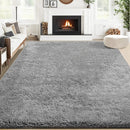 6x9 Area Rug for Living Room: Fluffy Shag Soft Washable Rugs Large Fuzzy Plush Indoor Carpet for Bedroom Nursery Playroom Kids Girls Boys Room (Grey, 6'x9') by TinyTreasures Baby Boutique