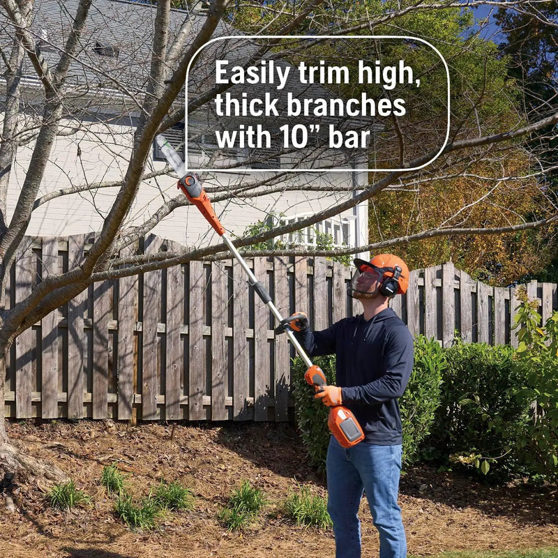 Husqvarna DP110 Pole Saw Attachment, 10-Inch FLXi Compatible Electric Pole Saw Attachment, Hook and Harness Included for Easy Storage and Additional Support, photo 2 of 6