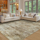 Area Rug 9x12 Washable Rugs: Abstract Large Living Room Rugs with Non-Slip Backing, Thin Carpet for Dining Room Table Bedroom Nursery Indoor Home Office-Brown by TinyTreasures Baby Boutique