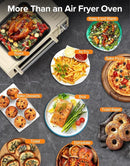Nuwave Bravo Pro Smart Air Fryer Toaster Oven Combo, Airfryer Convection Oven Countertop, 10-in-1 Functions with Quicker & Even Crisp Technology, 1800W, 50-450°F, PFAS-Free, 21QT, Vanilla Cream by CozyNest Decor