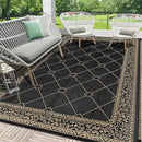 HEBE Outdoor Rug Waterproof 6x9, Reversible Plastic Straw Rug RV Camping Rug, Indoor Outdoor Patio Mat Clearance, Outside Carpet for Porch,Deck,Camper,Balcony,Backyard,Picnic by GreenHaven Gardens