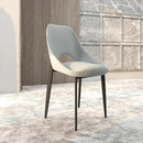 LeisureMod Amalfi Upholstered Fabric Dining Chair – Modern Side Chair with Iron Legs, Mid-Century Accent Chair for Dining Room or Kitchen by CozyNest Decor