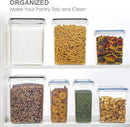 Medium Food Storage Containers with Lids Airtight 3.6L /121.7Oz, for Flour, Sugar, Baking Supply, 3PCS BPA Free Plastic Canisters for Kitchen Pantry Organization by CozyNest Decor