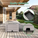 Elevated Raised Garden Bed,Outdoor Large Resin Patio Planter Box Stand Divisible with Drain Plug,Water Monitor for Plants Vegetables Flowers Fruits(Grey) by GreenHaven Gardens