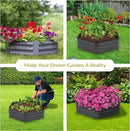 Sunnydaze Galvanized Raised Garden Bed - Metal Raised Bed for Gardening - Outdoor Planter Box for Flowers, Plants, and Vegetables - Gray - 12.25" Hexagon by GreenHaven Gardens