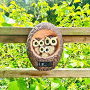 Garden Owl Family Tree Hugger Statue Solar Powered Outdoor Wall Mounted Figurine Light Resin Sculpture Home Decoration Housewarming Ornament Unique Gift by CozyNest Decor