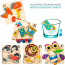 QUOKKA Wooden Puzzles for Toddlers 3-4 - 6XSET Toddler Puzzles Ages 3-4 - Wood Learning Montessori Toys 3-5 Year Old - Preschool Animal Travel Game Gift for Boys & Girls by TinyTreasures Baby Boutique